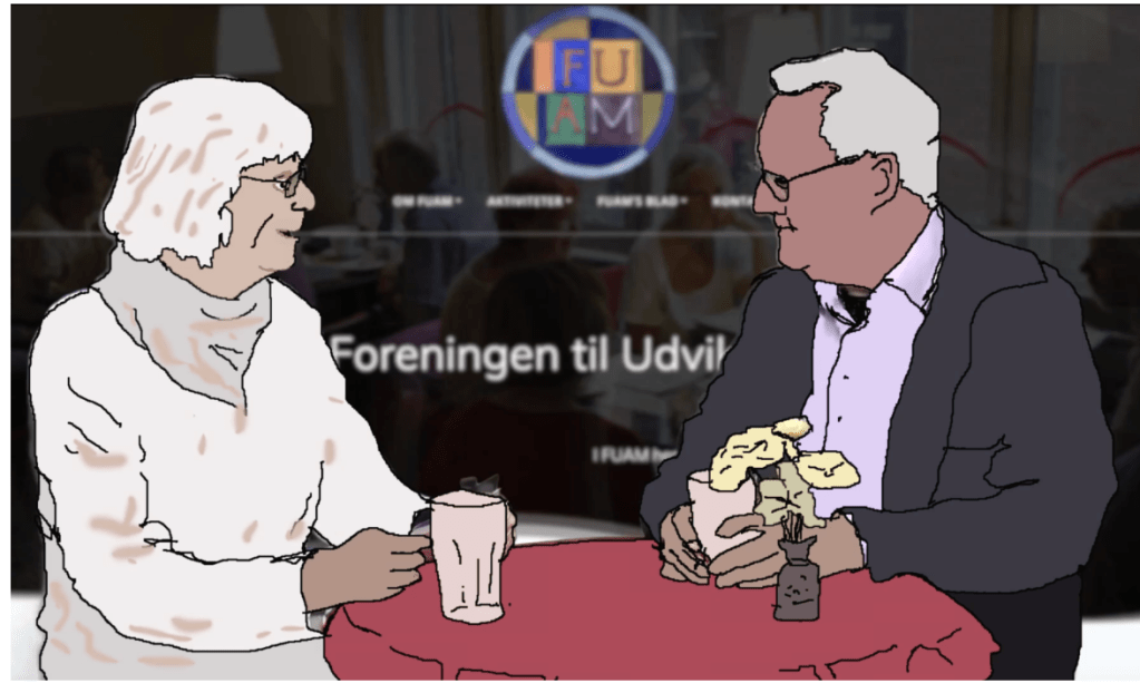 Jeannette pg Knud i samtale